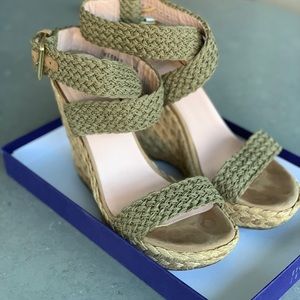 Stuart Weitzman Alex Wedge Sandal Sz 8